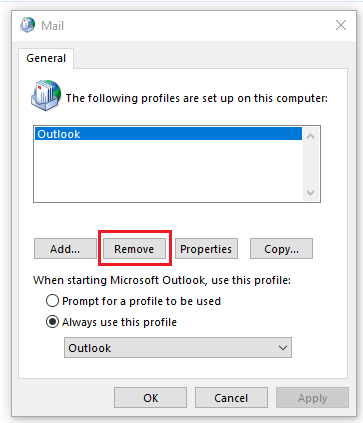 remove profiles